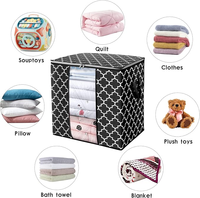 Storage Bags 6 Pack 100L Clothes Organization and Storage Containers | Large - Image 6