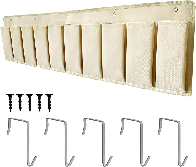 RVZONE RV Shoe Pockets 10 Pockets Heavy Hanging Bedside Storage Organizer by RVZONE