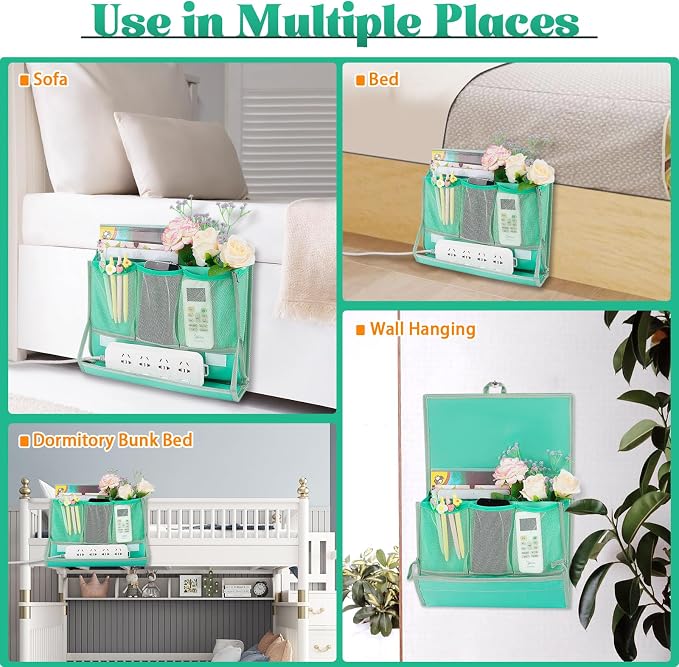 Bedside Caddy Organizer for Dorm Bed Rails - Image 6