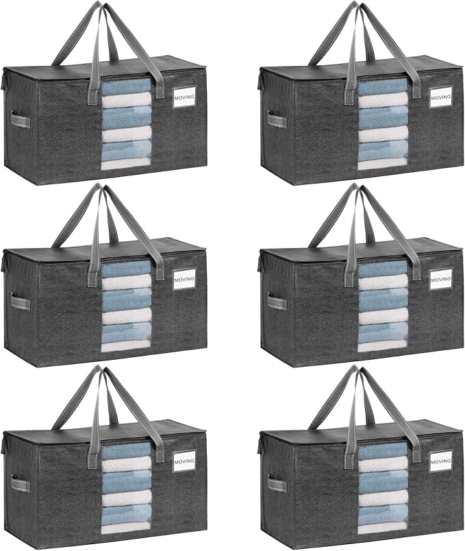 VENO Moving Bags, Wide Open Top, 6 Pack | Moving boxes Alternative, Heavy Duty by Veno