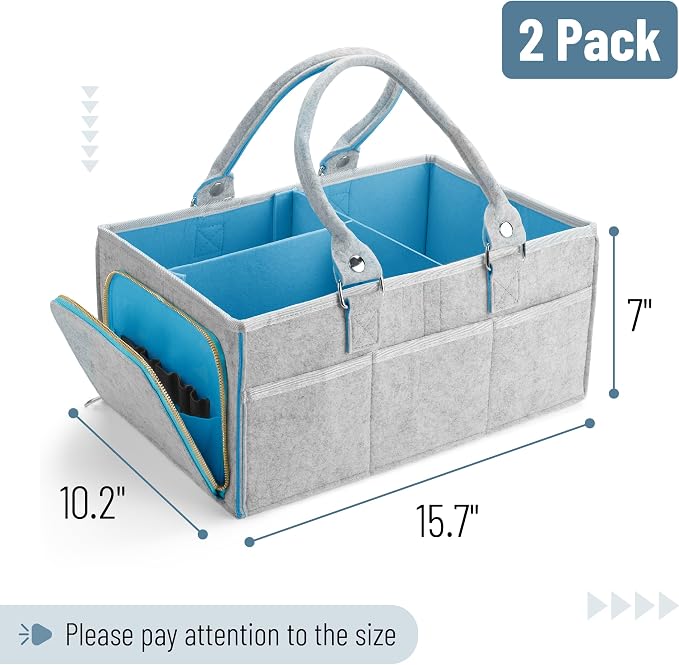 Mr. Pen- Large Baby Diaper Caddy Organizer, 2 Pack - Image 2