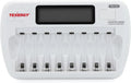Tenergy TN162 8-Bay Smart LCD Battery Charger for Rechargeable AA/AAA NiMH/NiCd Batteries