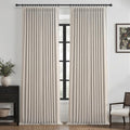 Blackout 100 Inch Greyish Beige Pinch Pleated Linen Curtains by PleatedDrapes