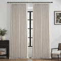 PleatedDrapes Blackout Greyish Beige Pleated Linen Curtains 98 Inches Long | by PleatedDrapes