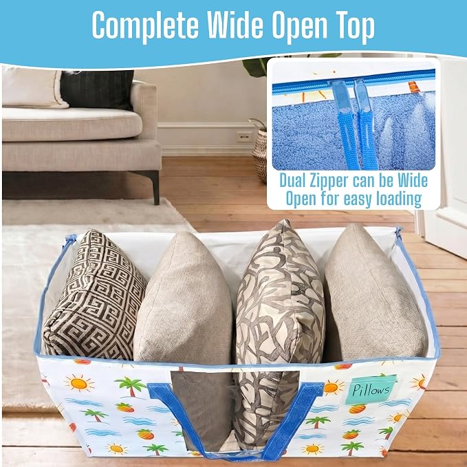 VENO Moving Bags, Wide Open Top, Tropical Island, 8 Pack | Moving boxes - Image 3