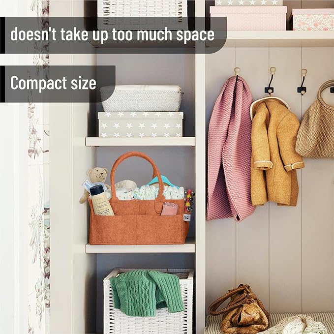 Mr. Pen- Baby Diaper Caddy Organizer, Rustic Warmth | Nursery Storage Bin and - Image 5