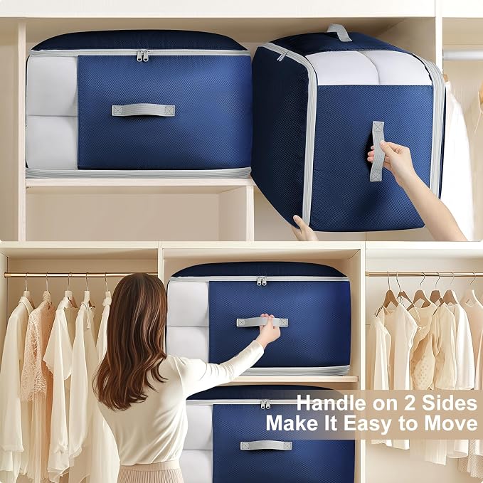 Comforter Storage Bag -Large Capacity Blanket Storage Bags 3-Layer Ultra Space - Image 5