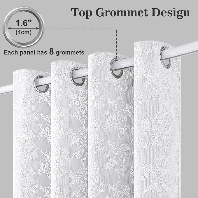 Yinhua Blackout Curtains for Living Room Double Layer Grey Curtains for Bedroom - Image 5