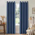 Joydeco Denim Blue Blackout Curtains 72 Inches Long, Room Darkening Curtains 2 by JOYDECO