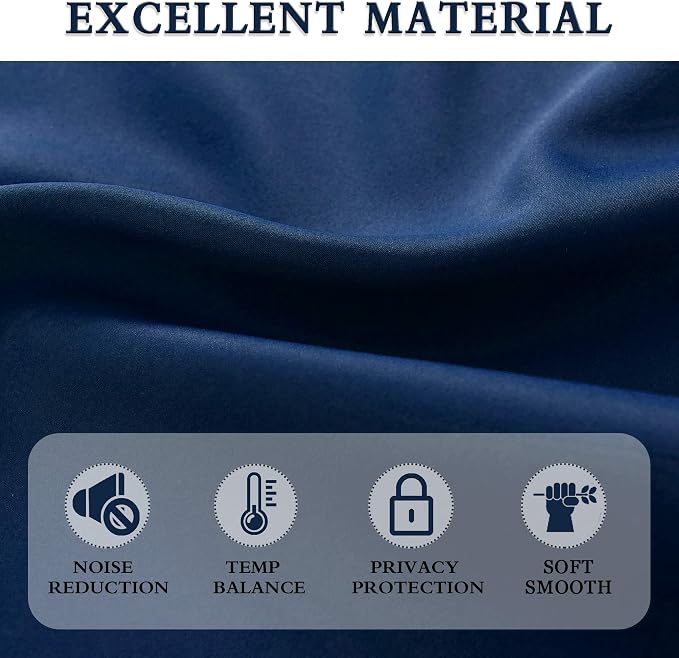 Dark Blue Blackout Curtains for Living Room - Image 5