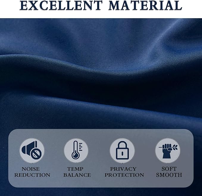72 Inch Navy Blue Blackout Curtains - Image 5