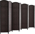 HALLYBEE Room Divider Panel, 8 Panel Partition Room Dividers, Dark Mocha | Room by HALLYBEE