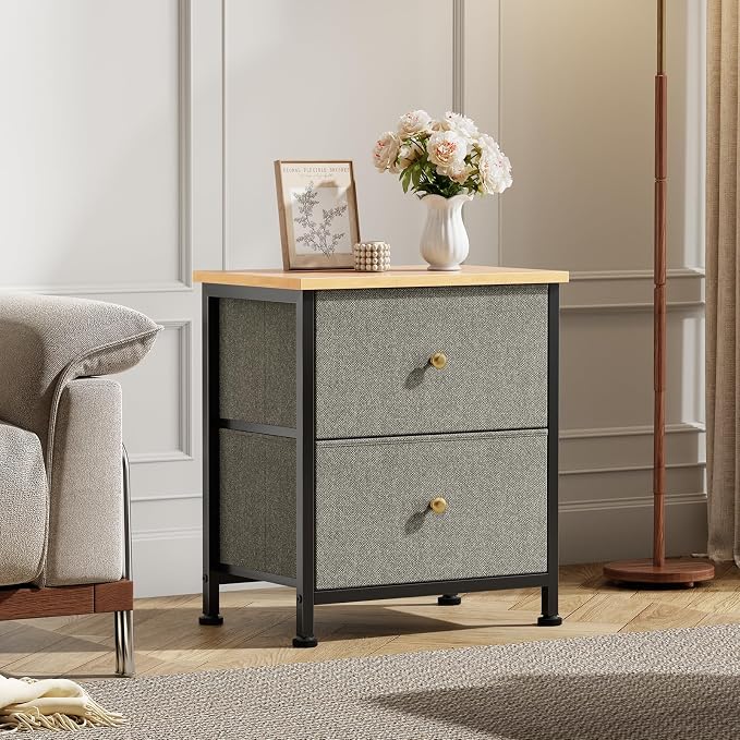 DUMOS Night Stands Set of 2, Bedside Table - Image 2