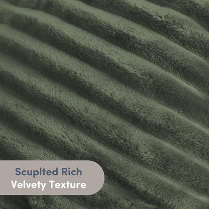 Nestl Reading Pillow for Kids & Teens with Shredded Memory Foam, Luxe Cut Plush Backrest Pillows for Reading and Gaming, for use on Couch or Bed, Adjustable Support with Washable Cover Olive Green