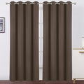 Chocolate Brown Thermal Blackout Curtains/52 x 84 Inch/Set of 2 Panels Room by Lemomo