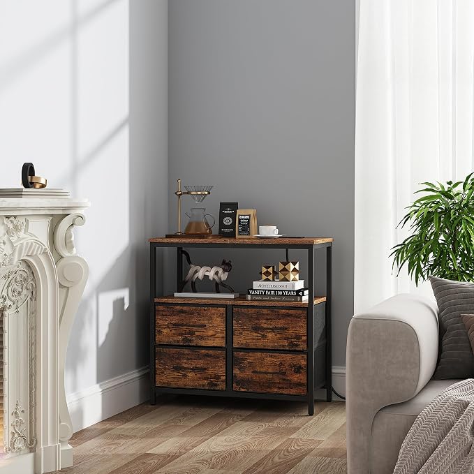 TUTOTAK Large Night Stand with Charging Station | Bedside Table with USB and - Image 8