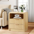 Decofy Fluted 2-Drawer Nightstand by Decofy