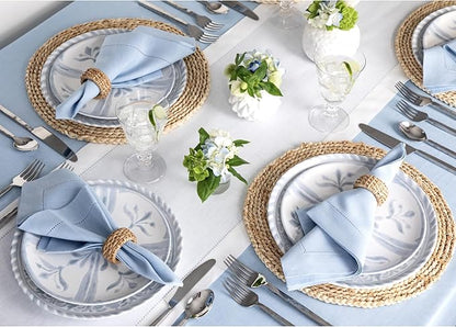 Solino Home Linen White Table Runner 156 Inches Long - 100% Pure Linen Extra Long Table Runner 14 x 156 Inch for Christmas, Holiday, New Year - Classic Hemstitch