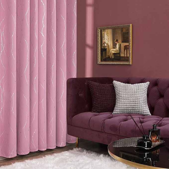 Deconovo Living Room Curtains 54 Inches Long, Thermal Insulated, Room Darkening - Image 5