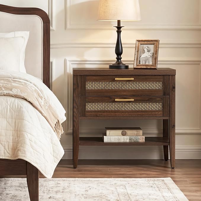 SICOTAS Night Stand Set 2, Rustic Nightstand Set of 2 - Image 7