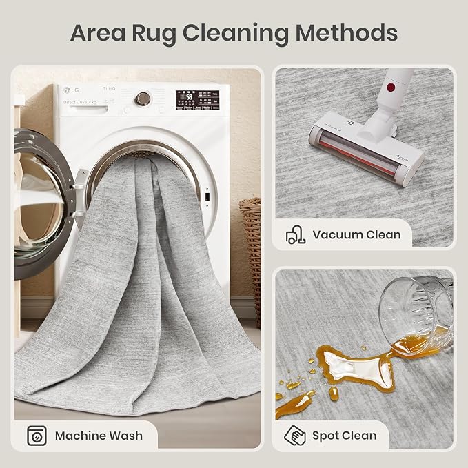 9x12 Area Rug Non Slip, Large Washable Rugs - Image 5