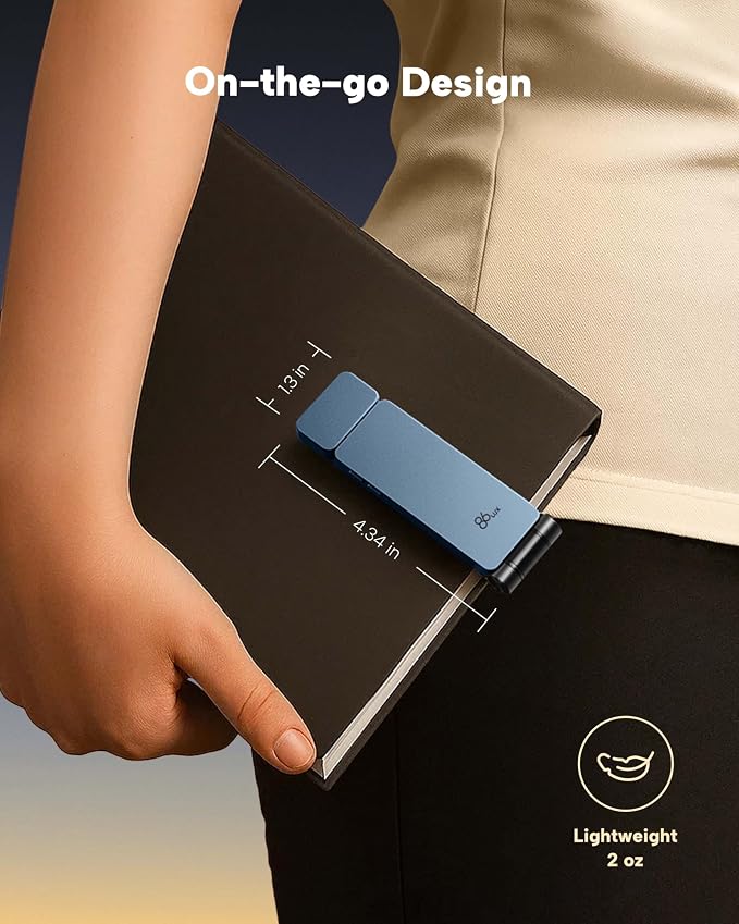 86lux Book Light, Rechargeable Clip-On LED Reading Light - Image 6