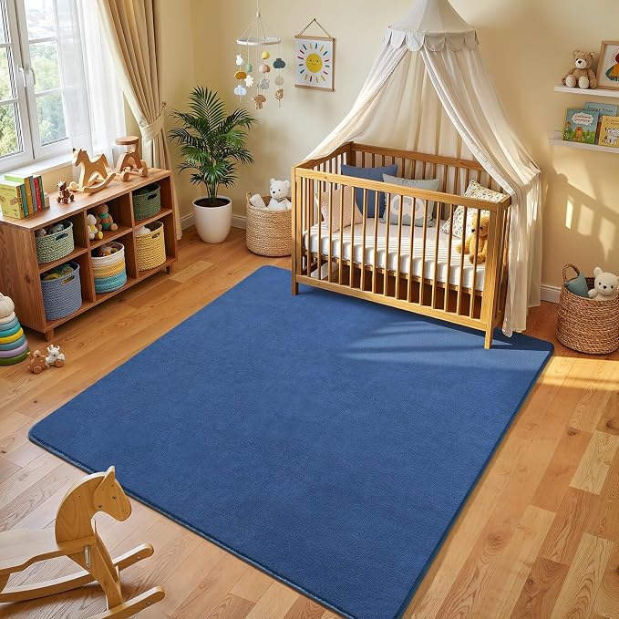 4x4 Square Area Rugs for Bedroom Living Room, Modern Non Slip Minimalist Carpet - Image 2