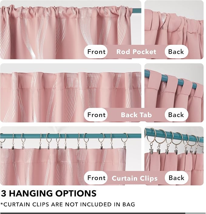 Deconovo Blackout Back Tab Curtains - Image 5