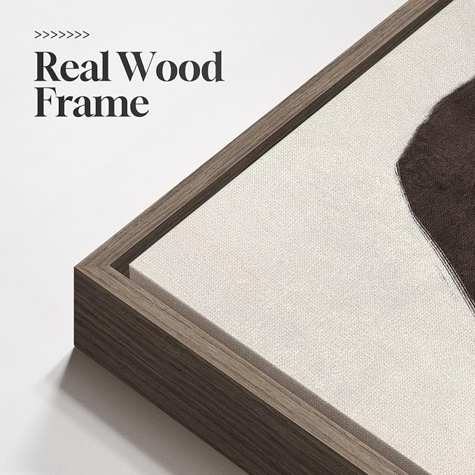 Large Framed Neutral Abstract Wall Art - Image 5