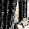 NICETOWN 100% Black Out Curtains 84 inch Long, Grommet Floral Blackout Curtains by NICETOWN