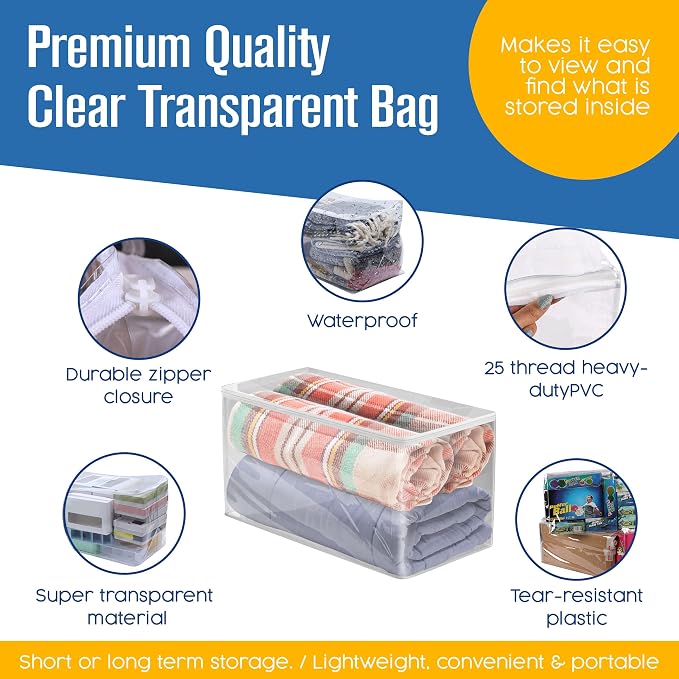 Clothes Storage Bag, Sweater Bags Moth Proof, 5 Pk | Houseables Bag - Image 3