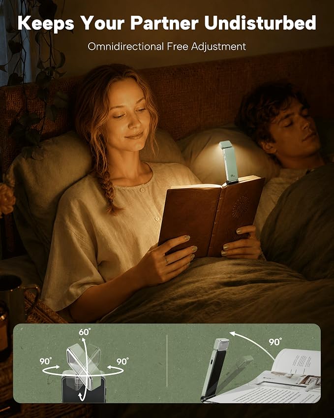 86lux Book Light, Rechargeable Clip-On LED Reading Light - Image 4