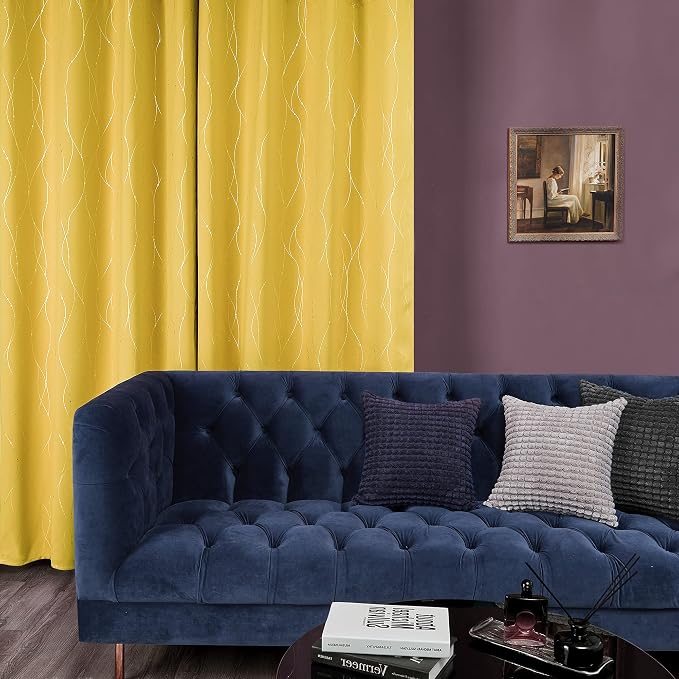 Deconovo Living Room Curtains 36 Inches Long, Thermal Insulated, Room Darkening - Image 3