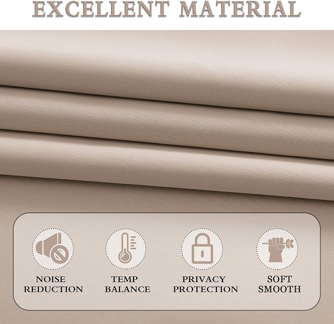 Living Room Curtain Panels, Energy Saving Thermal Insulated Room Darkening - Image 4