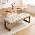 52.7" Bedroom Bench for End of Bed, Faux Leather Entryway Bench | Modern by Zihanhome