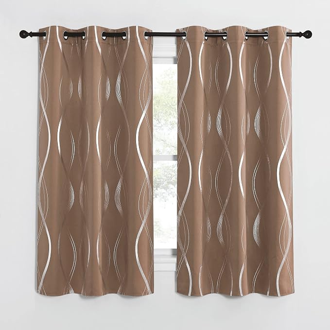 NICETOWN Bedroom Small Blackout Curtain Panels, Window Treatment Thermal - Image 2