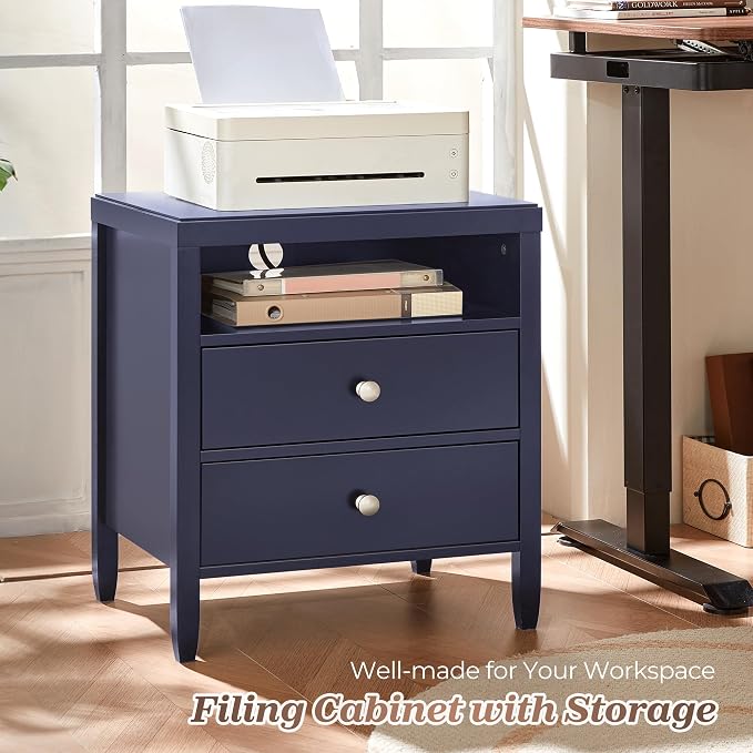 Huuger Blue Nightstand Set of 2, Night Stand - Image 6