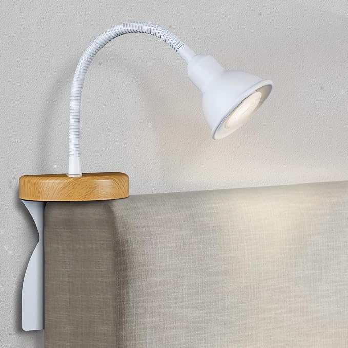 Patented Innovative Design Headboard Reading Light. No Drilling Golden Book by HOME