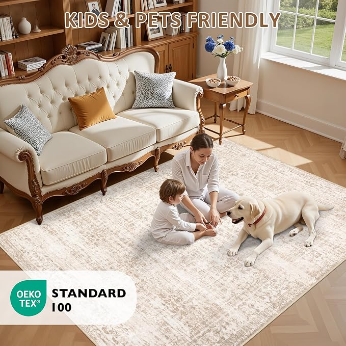 5x7 Area Rugs Living Room: Washable Rug - Image 9