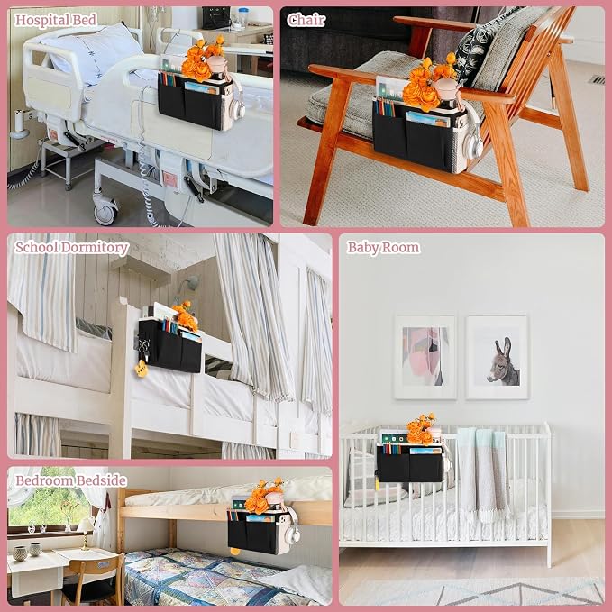 Bedside Caddy Organizer, Hanging Storage Bag - Image 6