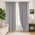 Deconovo 100% Blackout Linen-Blend Curtains 52" x 84" – Thermal Insulated by Unknown