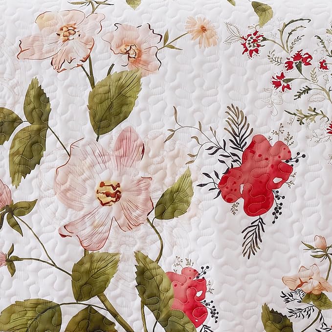 EXQ Home Printed Quilt Set Full Queen Size Monet Graden Bedspread Set | Bedding - Image 8