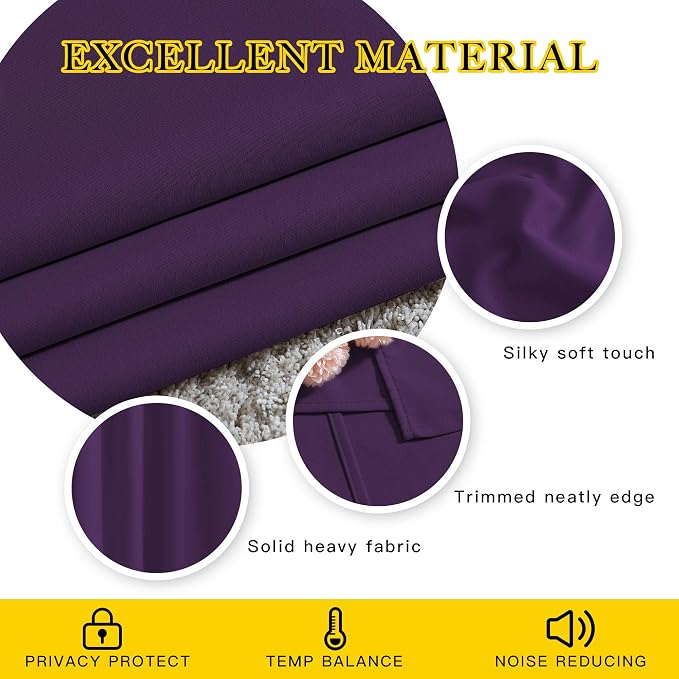 NICETOWN 72 inches Bedroom Curtains Panels - Image 5