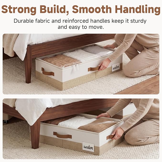 StorageWorks 5 Inch Low Profile Under Bed Storage Containers - Image 4