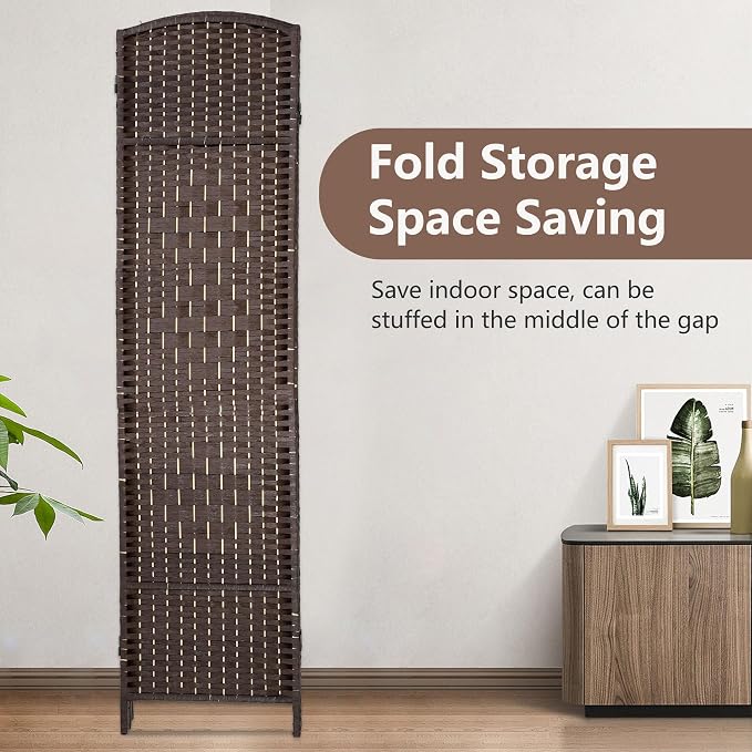 FDW Room Divider 6FT Wooden Screen Folding Privacy Screens Portable Wall - Image 4