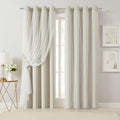 Bujasso Beige 80% Blackout Curtains by Bujasso
