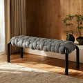 Merax 41" Teddy Fabric End of Bed Bench, Upholstered Window Seat by Merax