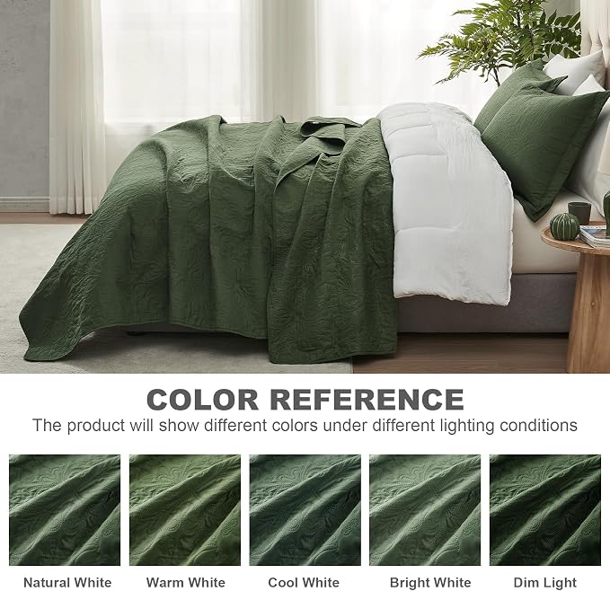 Hansleep Olive Green Quilt King Size - Image 7