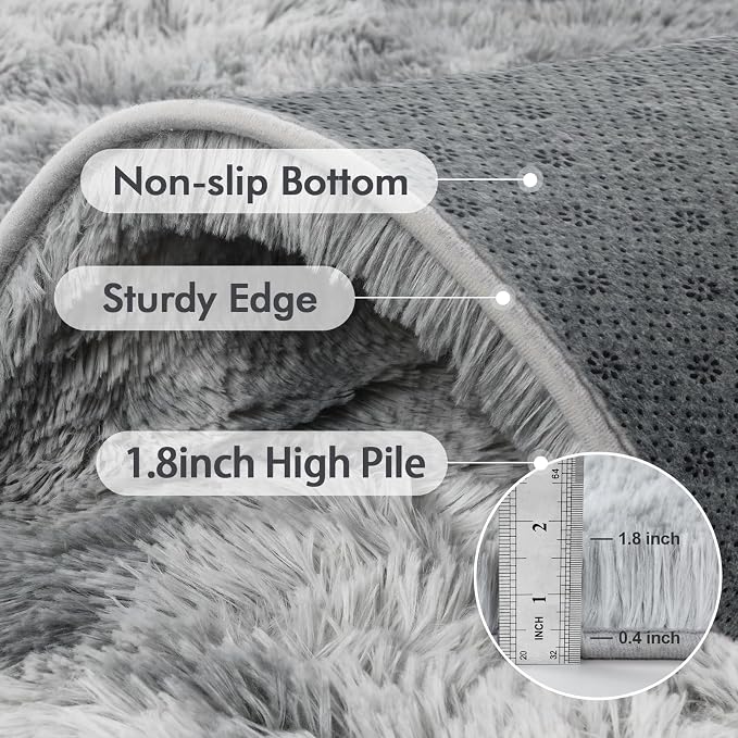 7x10 Ft Extra Large Shag Rugs for Living Room, Tie Dyed Ultra Soft Fluffy Furry - Image 7