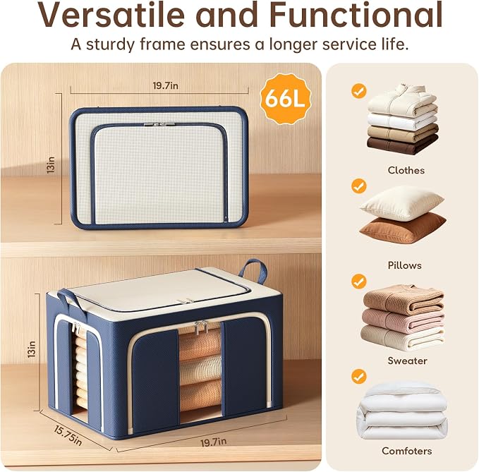3 Openings Clothes Storage Bins - Image 2